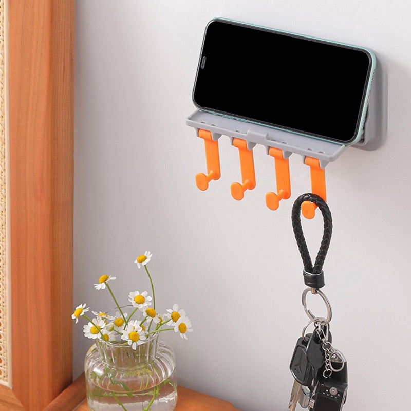 Lisslune | Wall-Mounted Phone Holder Kitchen Organizer Rack