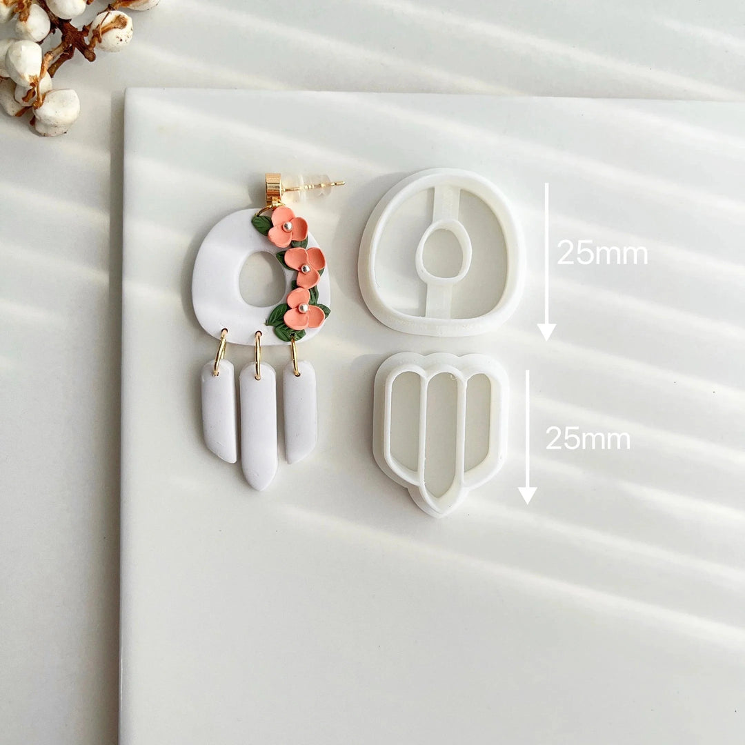 Lisslune | Creative geometric polymer ceramic cutters for unique earring creations