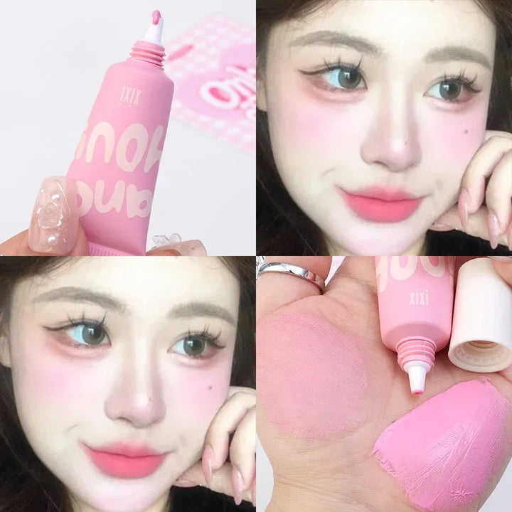 Rynx | Smooth Liquid Blush Cheek Ink Sponge Matte Gentle Face Makeup Blush Pigment Waterproof Long-lasting Creamy Cosmetics