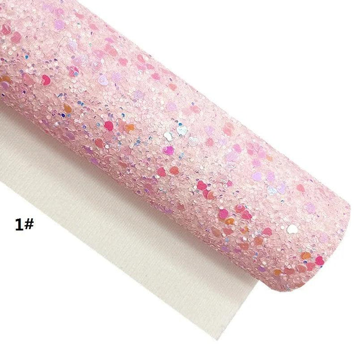 Lisslune | Mermaid Sparkle Vinyl Craft Kit - Heart, Flower and Checkered Pattern Collection