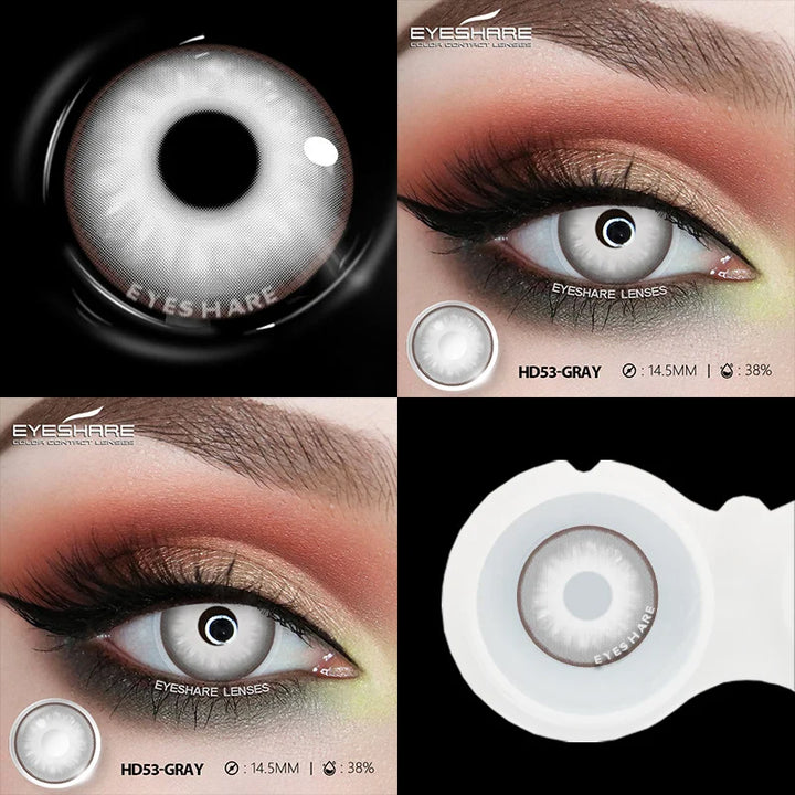 Rynx | 1 Pair Cosplay Color Contact Lenses for Eyes Crazy White Lenses Anime Black Lenses Halloween Beauty Makeup Lens Annual