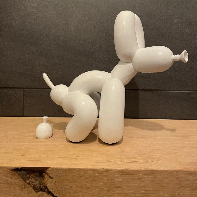 Lisslune | Balloon Dog Sculpture, Balloon Art Statue, Mini Collectible Figurine, Home Decoration, Resin Figure, Desk Accessories, Room Decoration