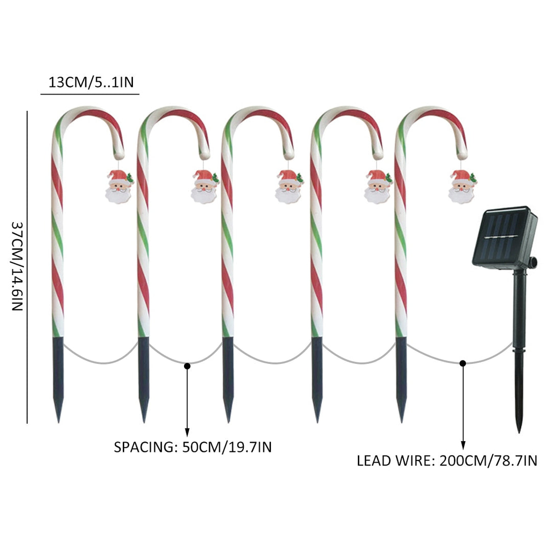 Lisslune | Candy Cane Lane LED Solar Lamp