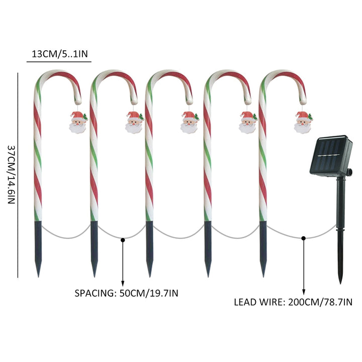 Lisslune | Candy Cane Lane LED Solar Lamp