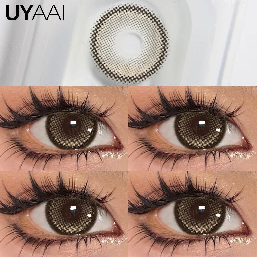 Rynx | Daily colored contact lenses with prescription 1 Daily disposable colored pupils green lenses brown natural lenses pink Colorcon