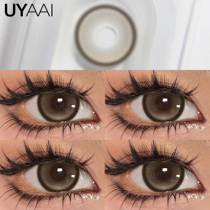 Rynx | Daily colored contact lenses with prescription 1 Daily disposable colored pupils green lenses brown natural lenses pink Colorcon