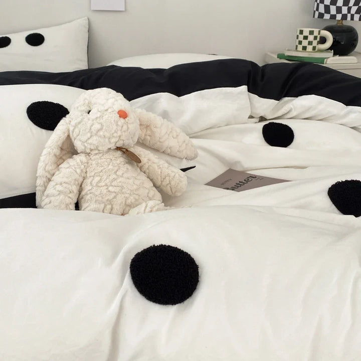 Rynx | Simple Style Bedding Set Towel Embroidered Duvet Cover Set Breathable Bedding Queen Size Bed Sheet Set Home Bedding 이불세트