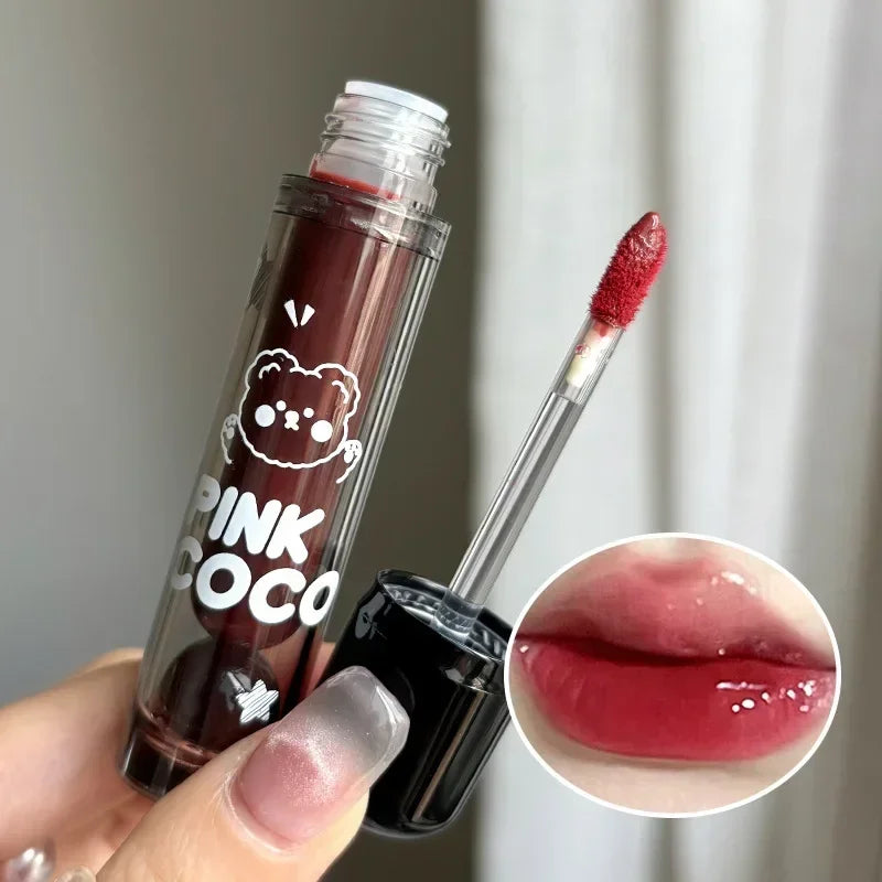 Rynx | Black Mirror Water Lipgloss Dark Red Moisturizing Lip Lacquer Long-lasting Non-sticky Cup-forming Forming a film that does not easily fade Makeup