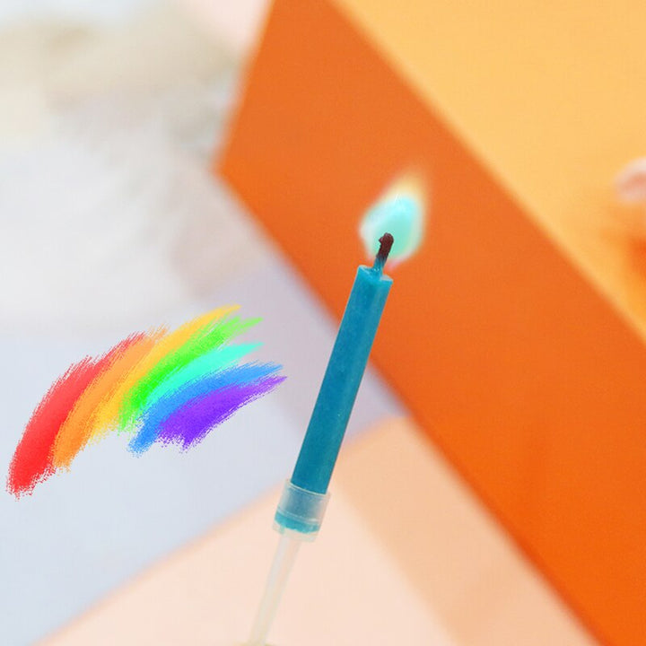 Lisslune | 12Pcs Colorful Flame Birthday Candles