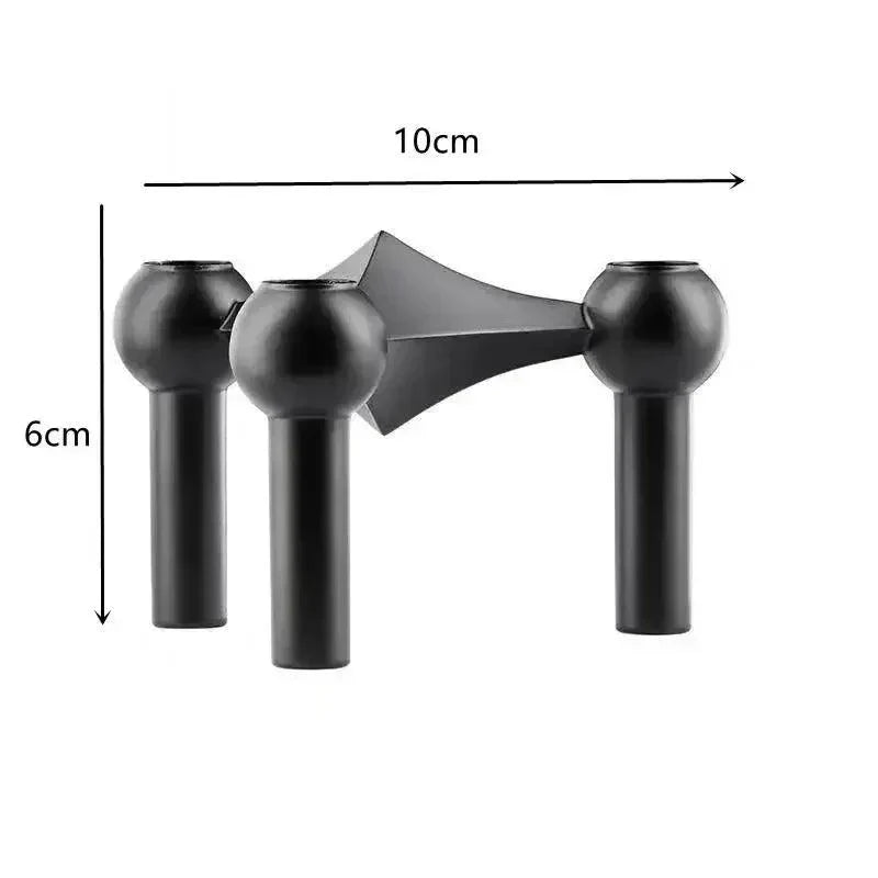 Lisslune | Modern Molecular Metal Candle Holder – Nordic-Style Silver Candle Stand for Elegant Home Decor