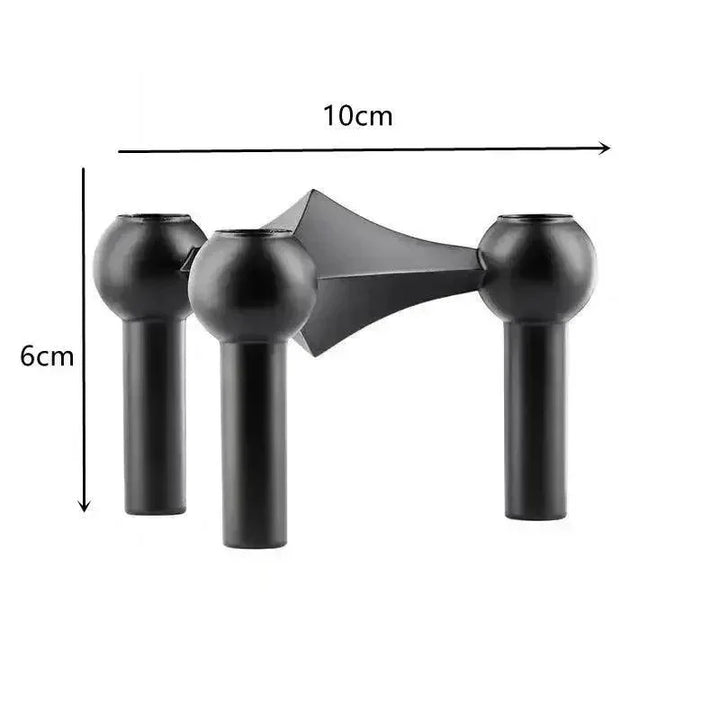 Lisslune | Modern Molecular Metal Candle Holder – Nordic-Style Silver Candle Stand for Elegant Home Decor