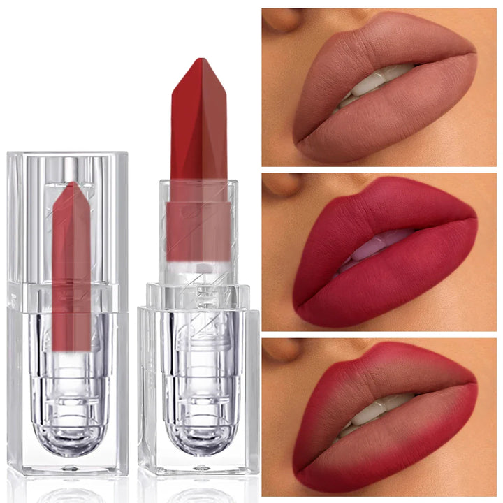 Rynx | 2-Color Matte Lipstick Non-Fading Non-Stick Cup Long-Lasting Velvet Finish Smooth Matte Lip Color Waterproof Smudge-Proof