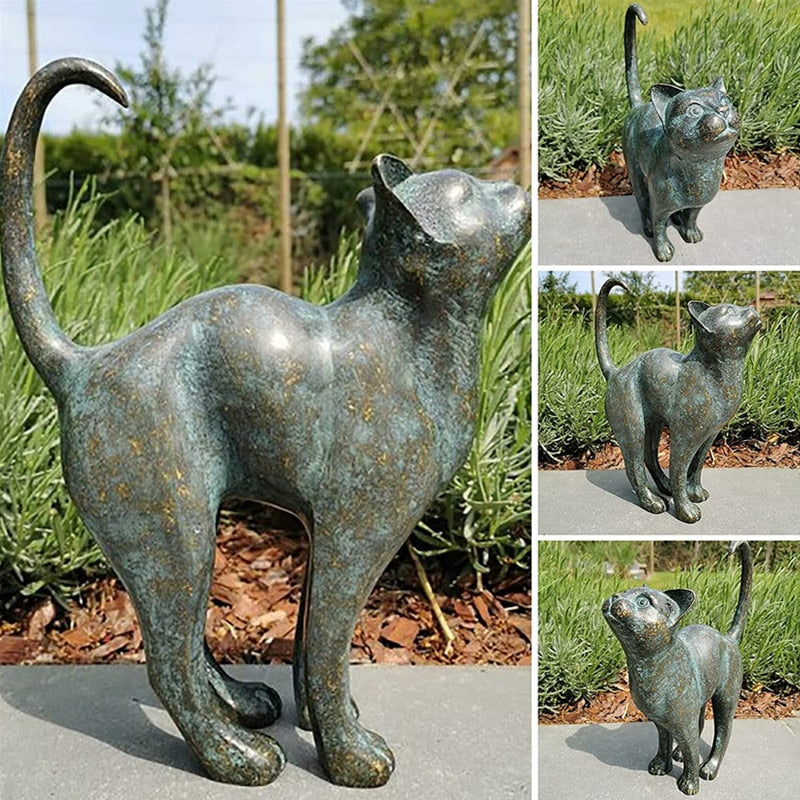 Lisslune | Enchanting Garden Cat Statues - Purr-fect Resin Decoration