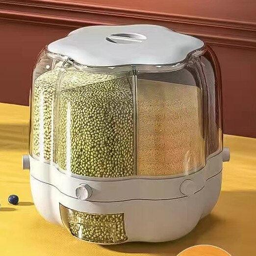 Lisslune | Innovative Rotating Grain Storage Container - Seamless Kitchen Organization Solution