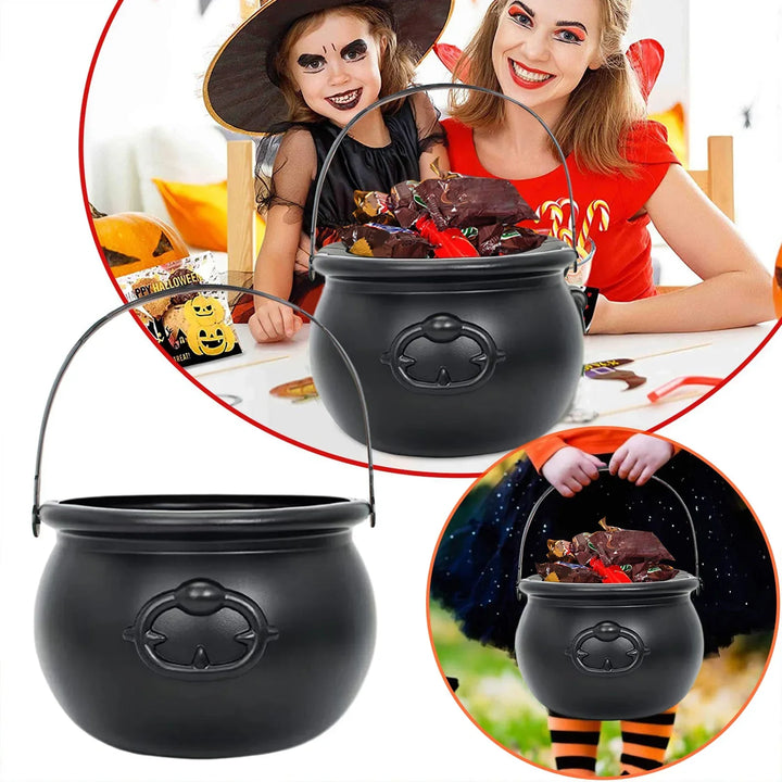 Rynx | Plus Size Halloween Candy Glass Wizard Witch Cauldron Decoration Prop Irish Party Table Centerpiece Candy Holder Trick or Treat