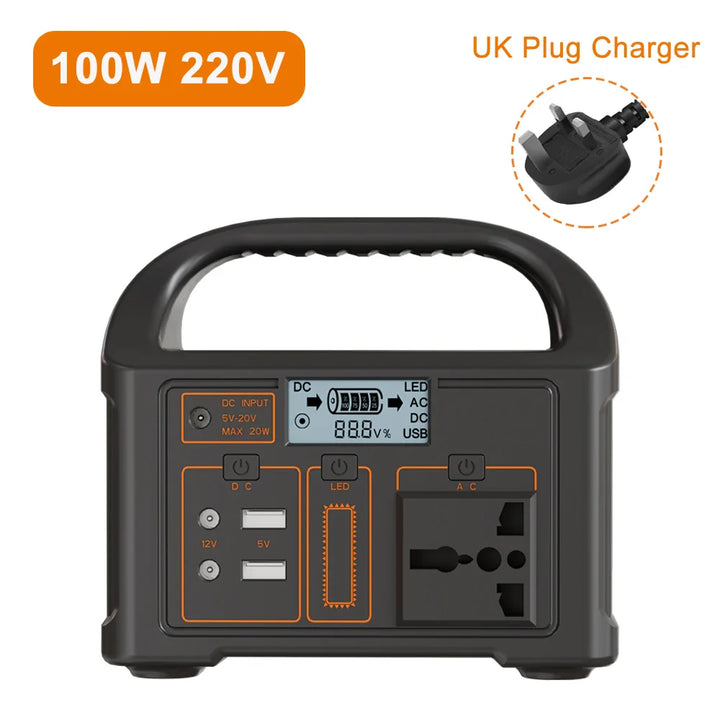 Lisslune | 100W 24,000mAh Portable Power Station with LiFePO4 Battery – PowerGo
