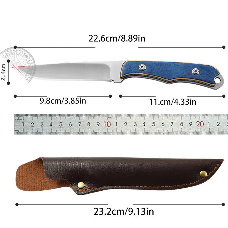 Lisslune | Stainless Steel Durable Wood Handle Knife