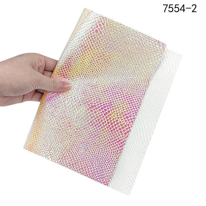Lisslune | Iridescent Python Scale Holographic PU Fabric - Unleash Your Creative Potential