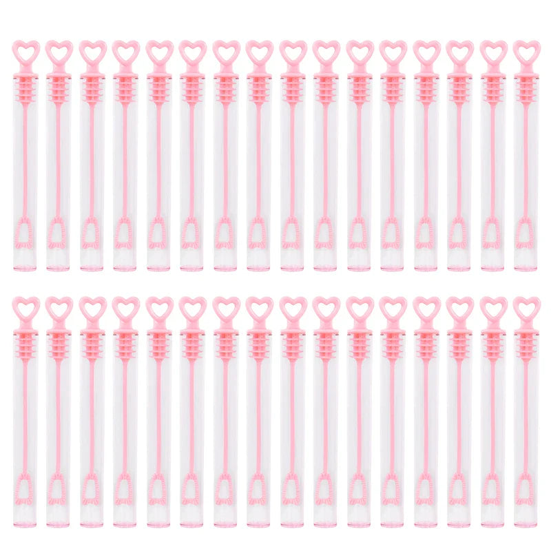 Rynx 10-50 pieces Colorful Bubble Soap Bottle Heart Stick Empty Tube Children's Birthday Party Gifts Piñata Filling Toy Wedding Gifts for Guests