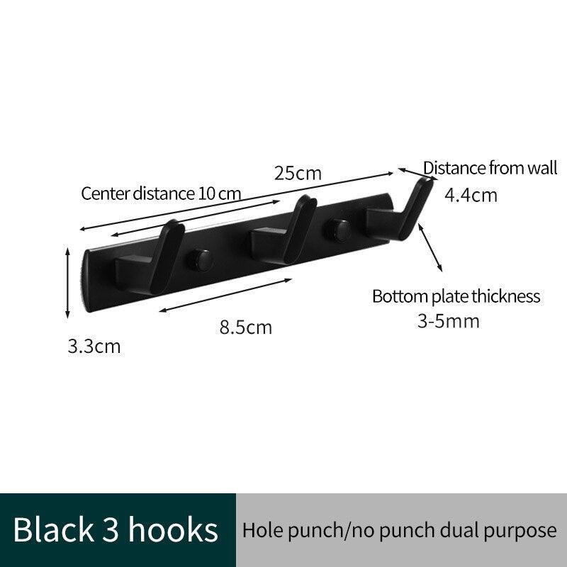 Lisslune | Over-Door Aluminum Hook Organizer: Stylish Storage Solution for Kitchen and Bathroom