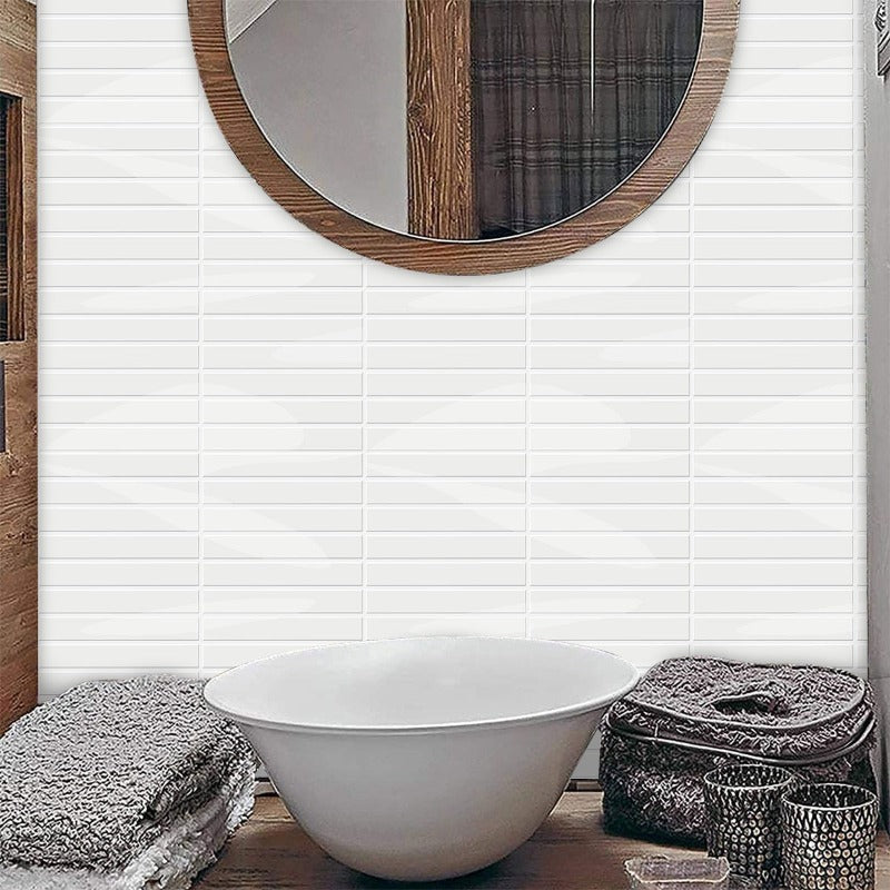 Lisslune | Self-adhesive 3D DIY Kit Kat tiles in glossy white