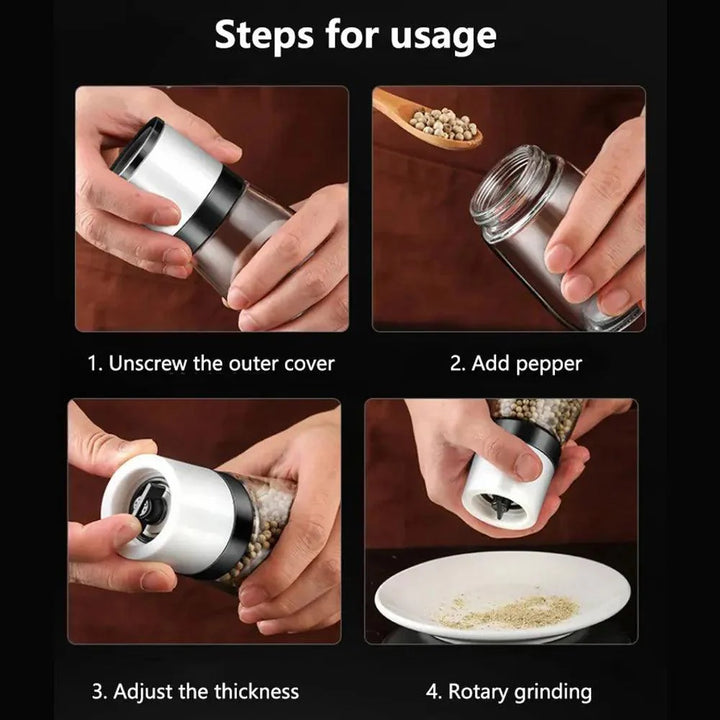 Lisslune | Adjustable ceramic spice mill with individual grind control