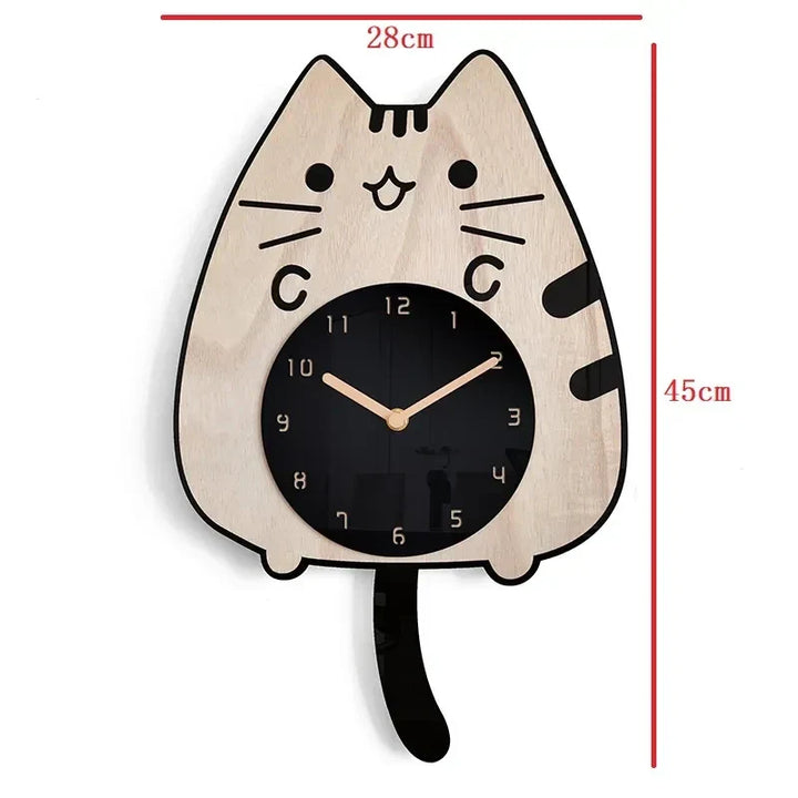 Lisslune | Happy Curious Cat Wall Clock