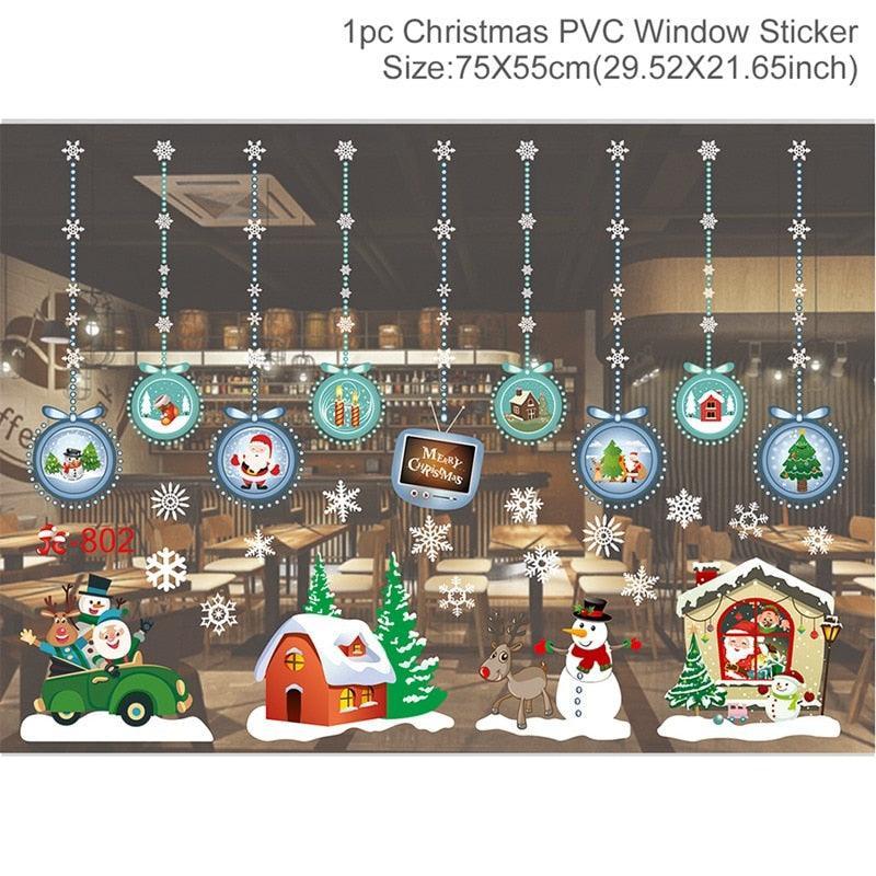 Lisslune | Festive Holiday Party Sticker Set: Christmas & New Year Wall and Window Decoration