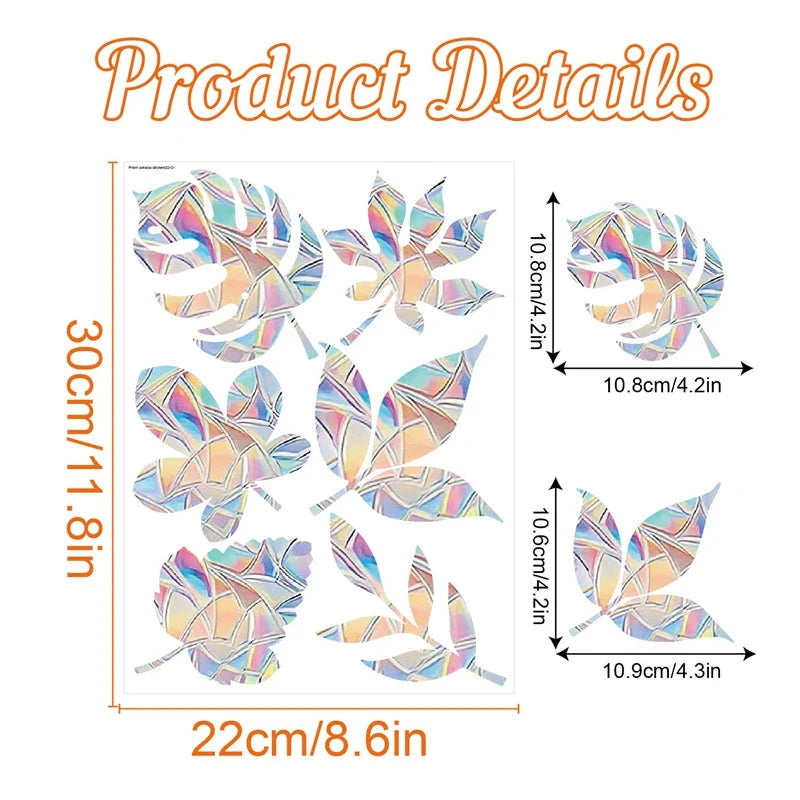 Rynx Rainbow Suncatcher Window Sticker PVC Cat Butterfly Prism Glass Wall Sticker Home Kids Bedroom Decoration Self-Adhesive Decor