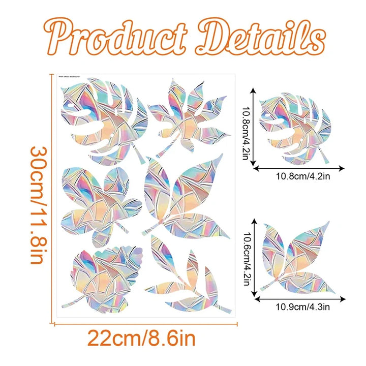 Rynx Rainbow Suncatcher Window Sticker PVC Cat Butterfly Prism Glass Wall Sticker Home Kids Bedroom Decoration Self-Adhesive Decor