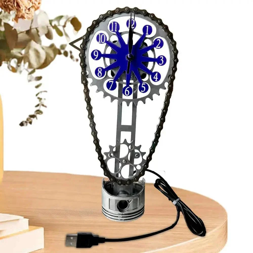 Lisslune | Watch chain with movement - Silent rotating table clock