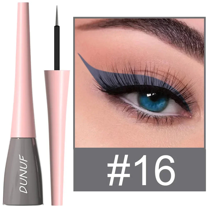 Rynx | Purple Eyeliner Long-lasting Liquid Black Eyeliner Pencil Waterproof Fast-drying Blue White Eyeliner Pencil Korean Cosmetics Tool 18 Colors