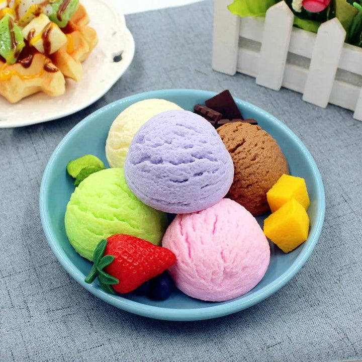 Lisslune | Life-like resin ice cream cone model - Realistic artificial dessert decoration for photography and home decor