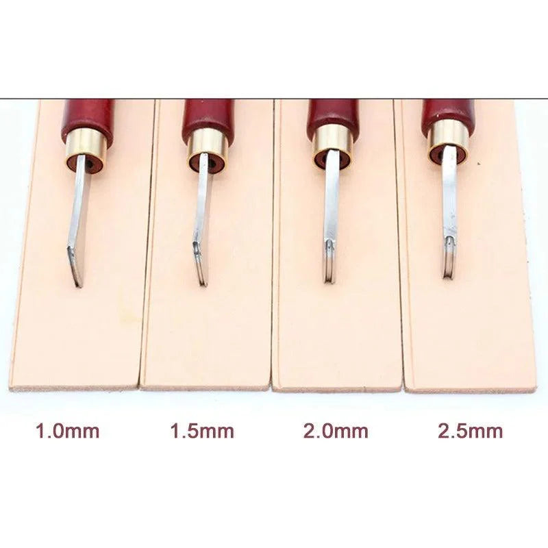 Lisslune | Premium stainless steel leather working tool set with precision edge and wire embedding function
