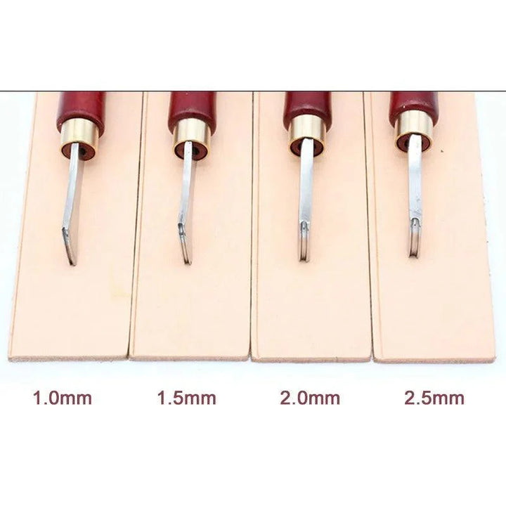 Lisslune | Premium stainless steel leather working tool set with precision edge and wire embedding function