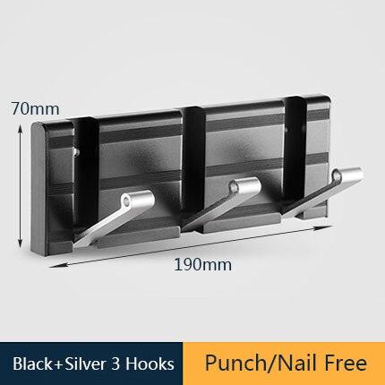 Lisslune | Stylish Gray Aluminum Wall Hooks for Modern Home Organization