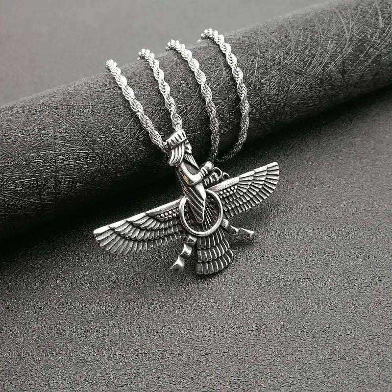 Lisslune | Zoroastrian Faravahar / Ahura Mazda Pendant Necklaces