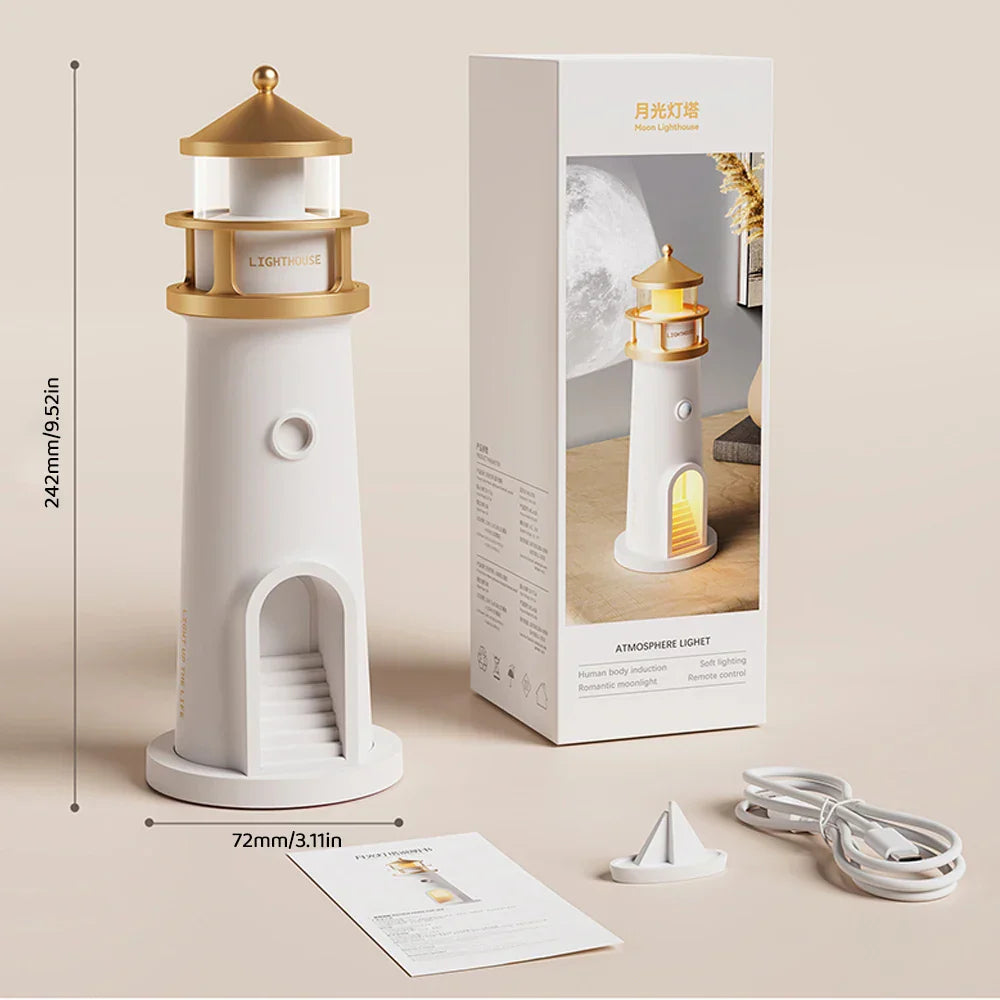Lisslune | Lighthouse Ambient lights Bluetooth Music Dimmable Projection