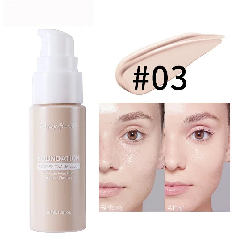 Rynx | Liquid Face Foundation Cream Oil Control BB Cream Matte Base Brightening Concealer Long-lasting Full Coverage Women's Makeup Cosmetics