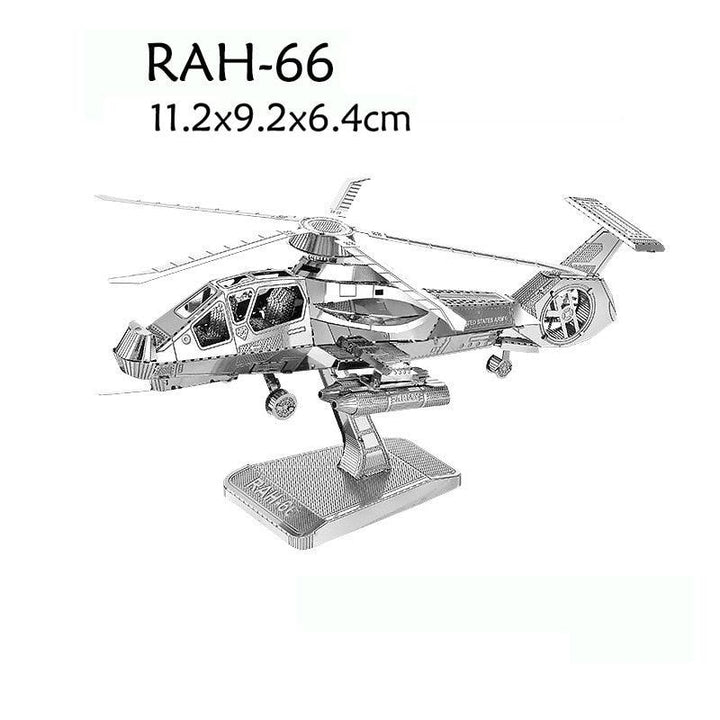Lisslune | Stainless Steel 3D Jet Fighter Model Building Kit - Engaging DIY Puzzle for All Age Groups
