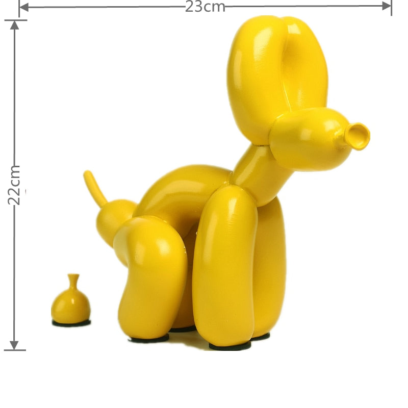Lisslune | Balloon Dog Sculpture, Balloon Art Statue, Mini Collectible Figure, Home Decor, Resin Figure, Desk Accessories, Room Decoration