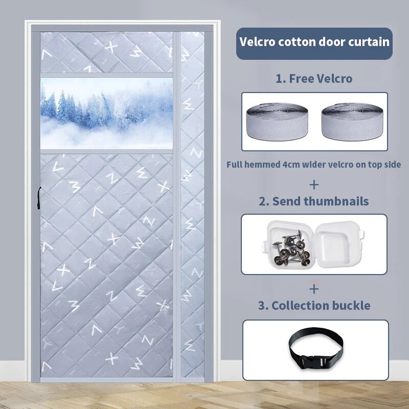 Lisslune | Magnetic Cold-Proof Cotton Door Curtain