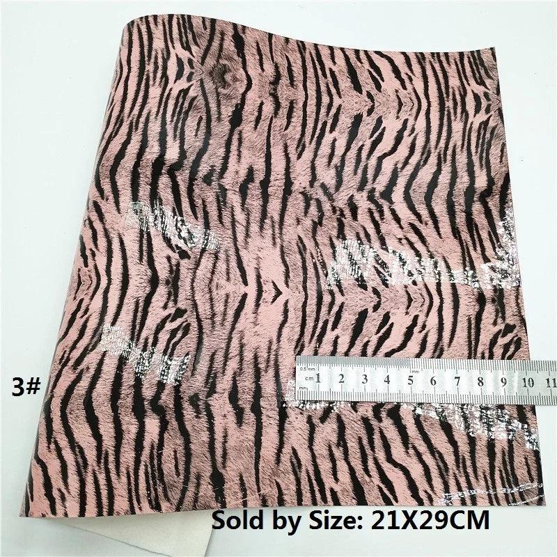 Lisslune | Shiny Pink Tiger & Snake Synthetic Leather DIY Craft Kit