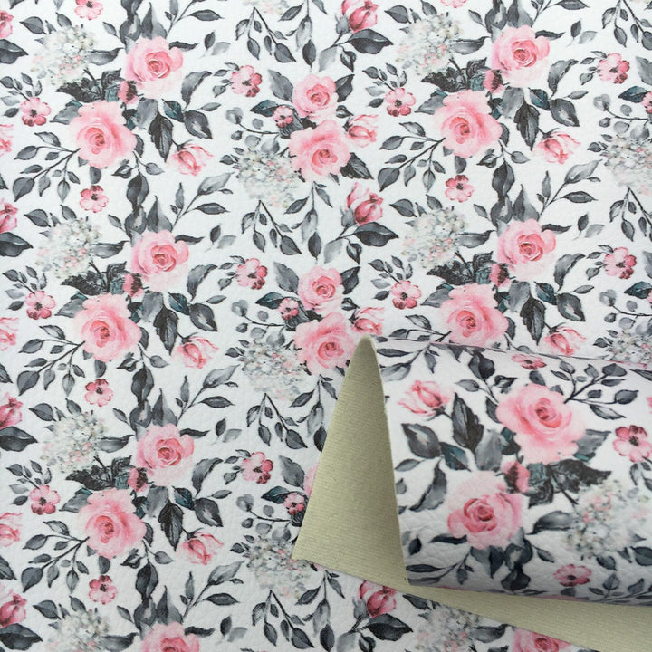 Lisslune | Floral Lychee Blossom Synthetic Leather Crafts Sheet - 20x33cm