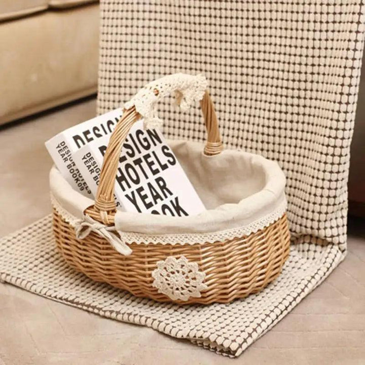 Lisslune | Eco-Chic Handmade Rattan Storage Basket with Washable Liner