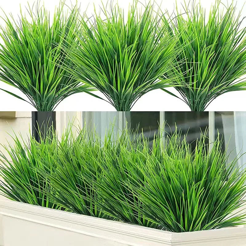 Lisslune | Artificial Wheat Grass Plant Made of Plastic – Decorative Grass for Garden, Home and Outdoor Area