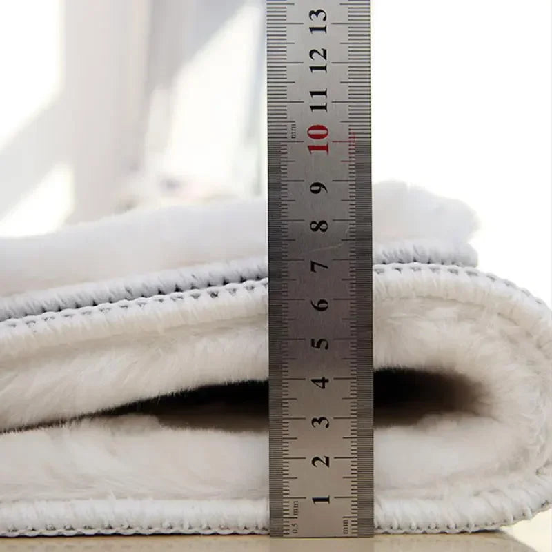 Rynx | Synthetic fur carpet soft fluffy carpet living room decoration rugs thick plush bedroom carpet home decor rugs area mats