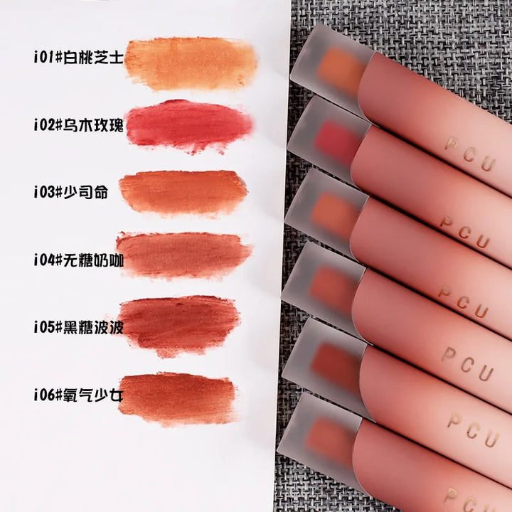 Rynx | Lipstick Matte Velvet Lip Mud Nude Matte Chocolate Lipstick Red Lip Tint Glass Korean Waterproof Long-lasting Makeup Women Cosmetics