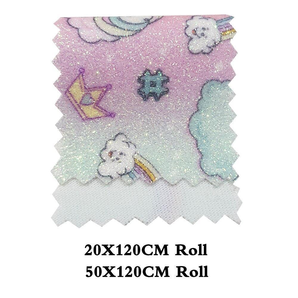 Lisslune | Enchanting Unicorn Glitter Fabric Roll: Transform Your DIY Craft Projects and Home Decor