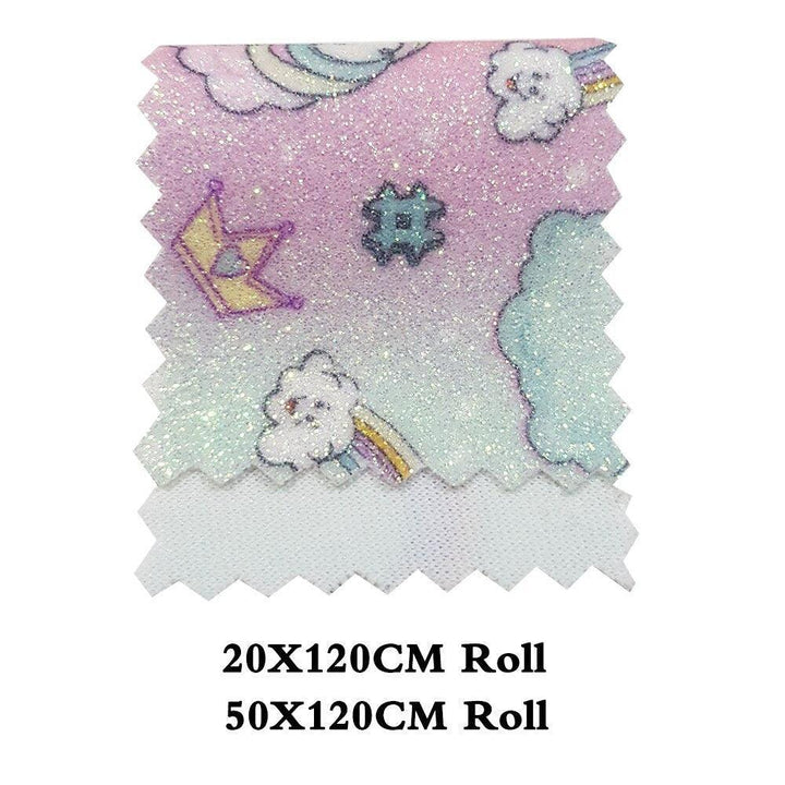 Lisslune | Enchanting Unicorn Glitter Fabric Roll: Transform Your DIY Craft Projects and Home Decor